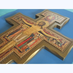 Krzyż Franciszkański (San Damiano) na ścianę.Duży 74 cm